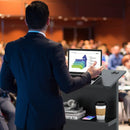 3-Position Height Adjustable Lectern Table with Tilted Tabletop-Black by LJGDeals