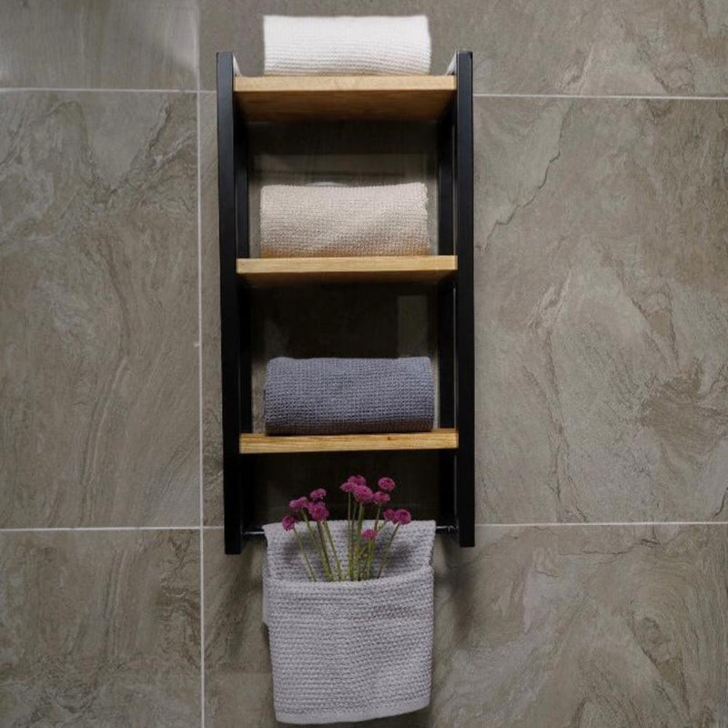 3-Tier Bathroom Shelf, Storage for Towel and Blanket, Decorative Items