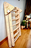 4 Pieces Climbing Set - Climbing Triangle, Arch Rocker, Pillow, and 2in1 Ramp