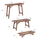 GobekUsa 3 Tier Wood Ladder Plant Stand