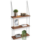 GobekUsa 3-Tier Wooden Floating Shelf for Boho Decor