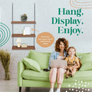GobekUsa 3-Tier Wooden Floating Shelf for Boho Decor