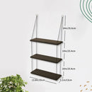 GobekUsa 3-Tier Wooden Floating Shelf for Boho Decor