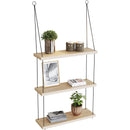 GobekUsa 3-Tier Wooden Floating Shelf for Boho Decor