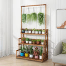 GobekUsa 3-Tier Wooden Hanging Plant Stand