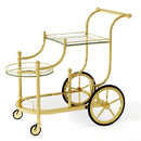 3-Tier Home Bar Serving Cart on Wheels with Mirrored Shelves by LJGDeals