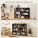 3-Tier Open Bookcase 8-Cube Floor Standing Storage Shelves by LJGDeals