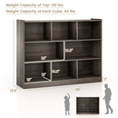 3-Tier Open Bookcase 8-Cube Floor Standing Storage Shelves by LJGDeals