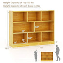 3-Tier Open Bookcase 8-Cube Floor Standing Storage Shelves by LJGDeals
