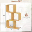 3-Tier S-Shaped Bookcase with 3 Open Cubes for Living Room-Natural by LJGDeals