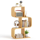 3-Tier S-Shaped Bookcase with 3 Open Cubes for Living Room-Natural by LJGDeals