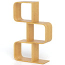 3-Tier S-Shaped Bookcase with 3 Open Cubes for Living Room-Natural by LJGDeals