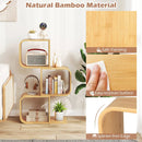 3-Tier S-Shaped Bookcase with 3 Open Cubes for Living Room-Natural by LJGDeals