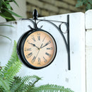 12"H Indoors/Outdoors Double Sided Clock by JHY DESIGN