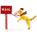 3.5 ft Christmas Mail Box with Dog and 120 Warm White LED Lights by DirectDeals