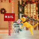 3.5 ft Christmas Mail Box with Dog and 120 Warm White LED Lights by DirectDeals
