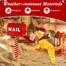 3.5 ft Christmas Mail Box with Dog and 120 Warm White LED Lights by DirectDeals