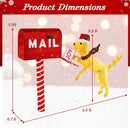 3.5 ft Christmas Mail Box with Dog and 120 Warm White LED Lights by DirectDeals
