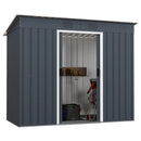 3.6 x 7.1 FT Outside Garden Storage Shed Tool House with Ground Foundation Frame by LJGDeals