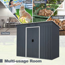 3.6 x 7.1 FT Outside Garden Storage Shed Tool House with Ground Foundation Frame by LJGDeals