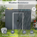 3.6 x 7.1 FT Outside Garden Storage Shed Tool House with Ground Foundation Frame by LJGDeals