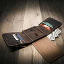 Badge Trifold Wallet by Bull Sheath Leather