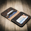 Minimalist Badge Wallet by Bull Sheath Leather