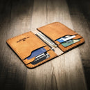 Western Vertical Wallet by Bull Sheath Leather