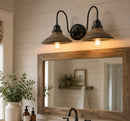 DOUBLE Rustic INDUSTRIAL Farmhouse Wall Light Fixture by The Lamp Goods