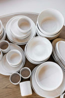 Sonnet Stoneware Bowl - Matte White/Glossy White - Set of 6