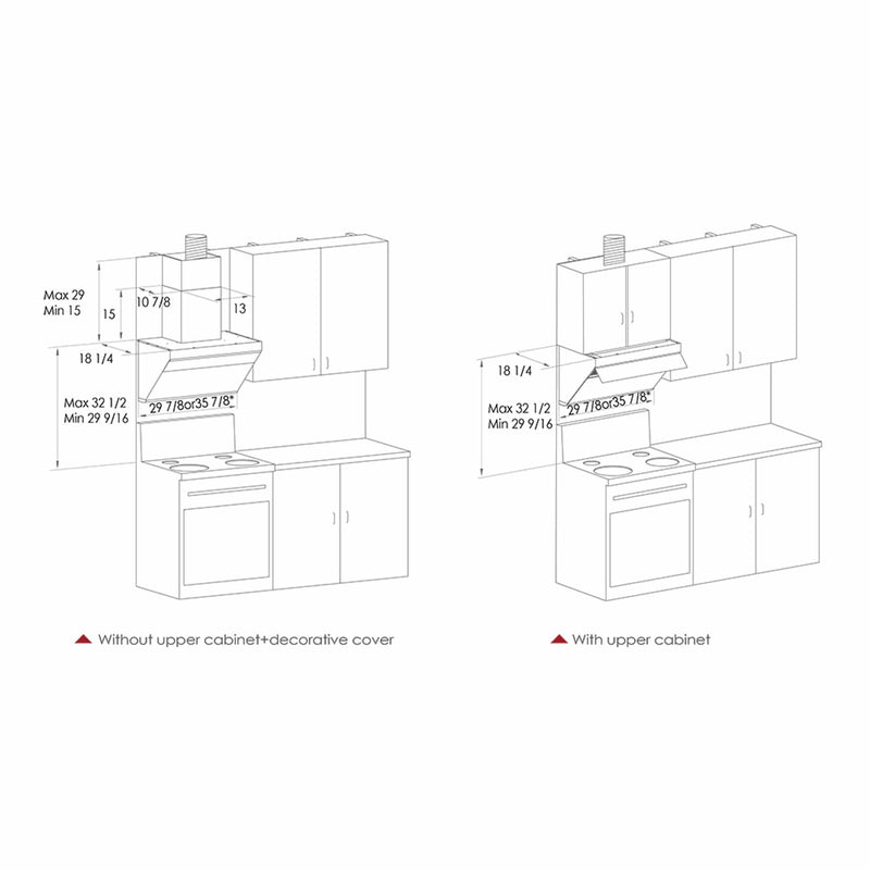 30"/36" Under-Cabinet / Wall Mount Classic Series | JQG7501 / JQG9001