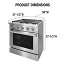 30-Inch Gas Range With 4-Burner Convection Oven And Broil (SAK48613)