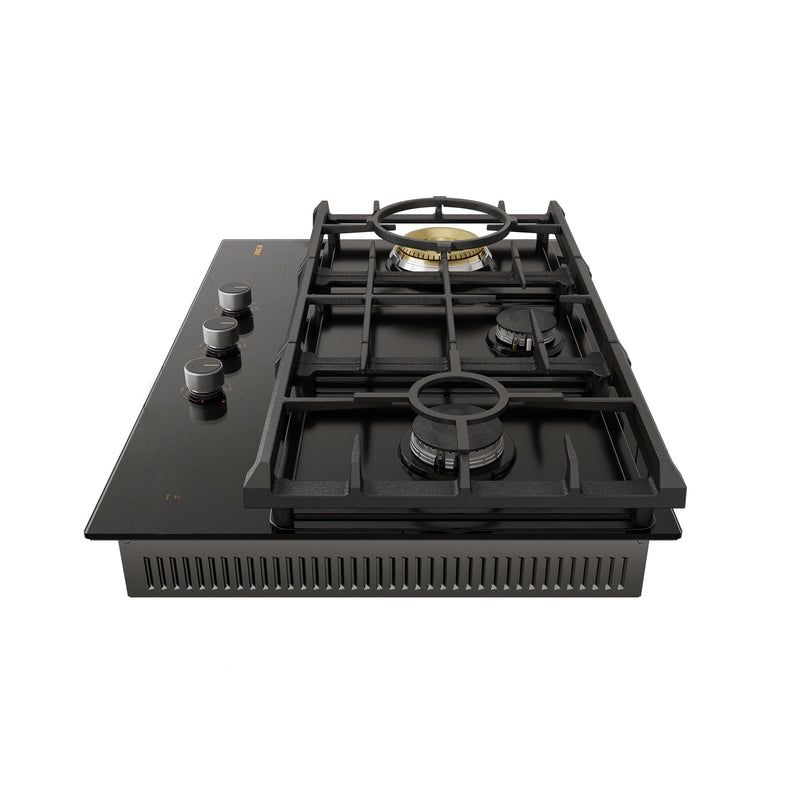 30" Tempered Glass Tri-Ring Gas Cooktop Series | GLG30301