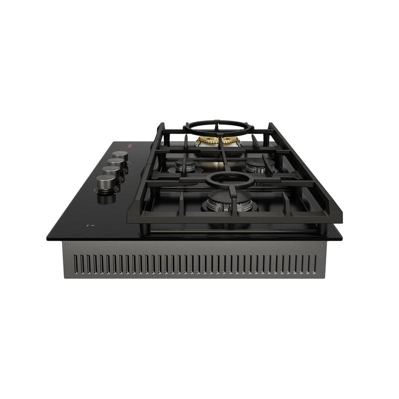 30" Tempered Glass Tri-Ring Gas Cooktop Series | GLG30401