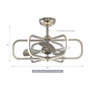 30" Theron Modern DC Motor Downrod Mount Reversible Ceiling Fan with LED Lighting and Remote Control