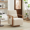 Walker Edison | Linen Swivel Modern Accent Chair