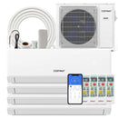 30000 BTU 4 Zone 23 SEER2 Mini Split Air Conditioner Wifi Enabled with Heat Pump by DirectDeals
