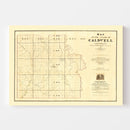 Vintage Map of Caldwell Parish, Louisiana 1860