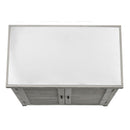 Potting Bench With Storage Cabinet And Metal Table Top For Outdoor