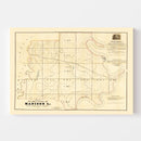Vintage Map of Madison Parish, Louisiana 1860