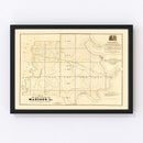 Vintage Map of Madison Parish, Louisiana 1860