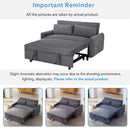 Pull-Out 2 Seat Modern Sleeper Sofa With 2 Throw Pillows And USB Ports by HouseOfZazla