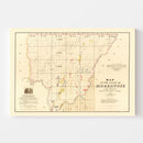 Vintage Map of Morehouse Parish, Louisiana 1860