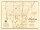 Vintage Map of Morehouse Parish, Louisiana 1860