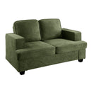 Modern Loveseat, Comfortable 2 Seater Couch With Deep Seating, Loose Back Cushions, Wide Arms by HouseOfZazla
