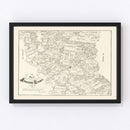 Vintage Map of Anderson County, Texas 1879