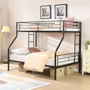 Twin Over Full Bunk Bed With Large Under-Bed Storage - Black by Unique Piece Furniture