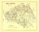 Vintage Map of Bell County, Texas 1879