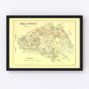 Vintage Map of Bell County, Texas 1879