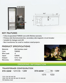 RTR300 300W Multi Tap Low Voltage Transformer with Photocell and Manual Dial Timer IP65 Waterproof [FINAL SALE]